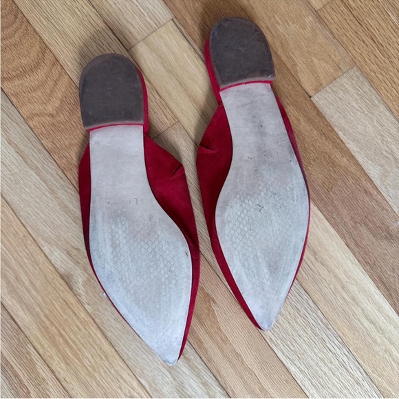 Leith Scarlet Red Suede Mules - Picture 3 of 3